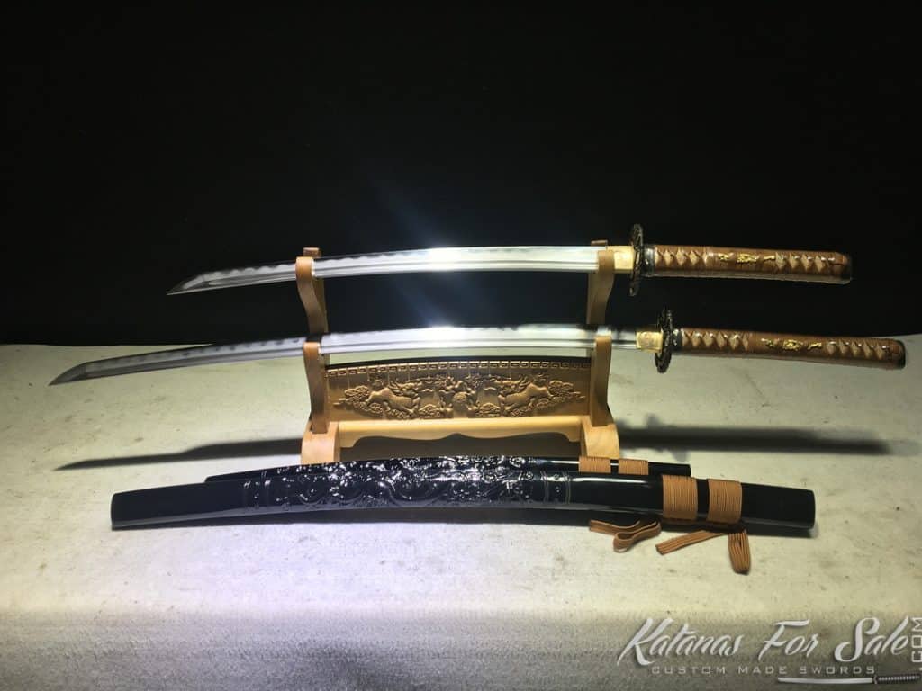 Full-Tang-Samurai-Katana-and-Wakizashi-Sword-Set